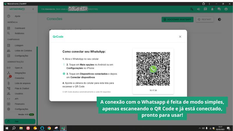 Conectar Whatsapp Watendimento